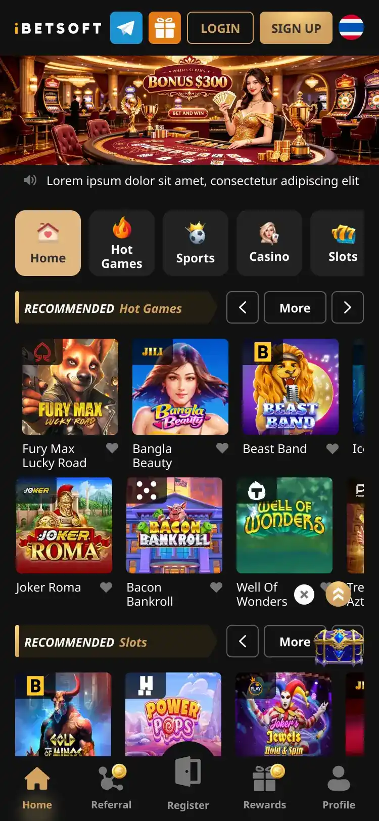 IBS THB mobile view